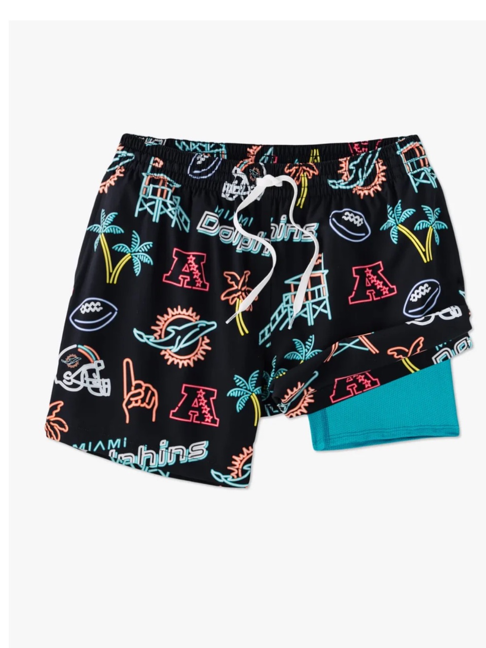 Chubbies NFL Miami Dolphins Classic Swim Trunks The Neon Dolphins youth medium